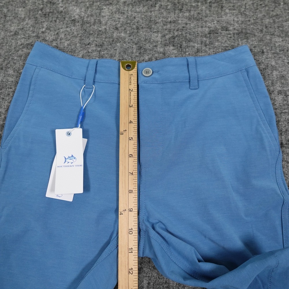 Southern Tide Shorts Boys 14 Blue Heathered T3‎ Gulf Stretch Golf Performance - Picture 7 of 11